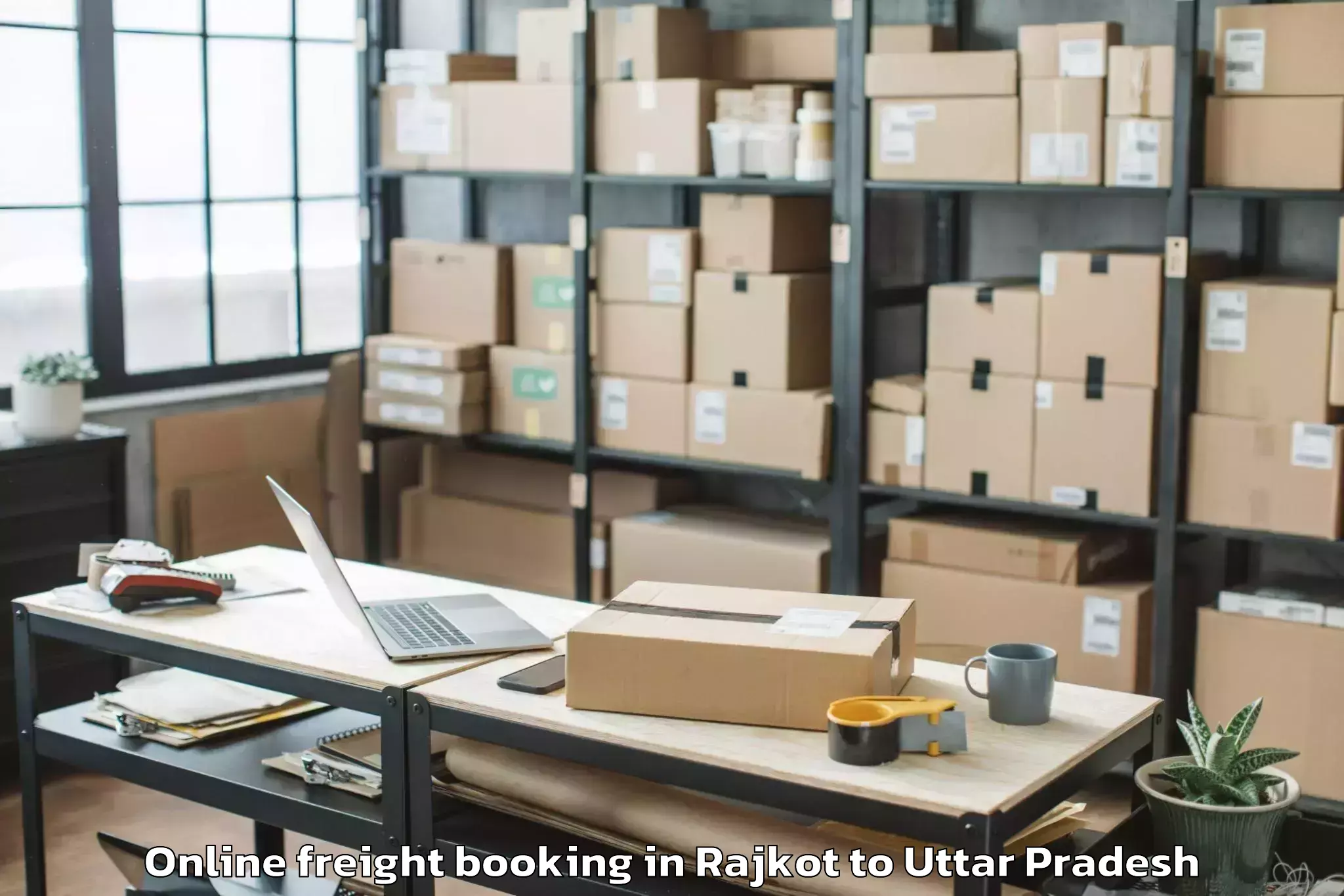 Comprehensive Rajkot to Muskara Online Freight Booking